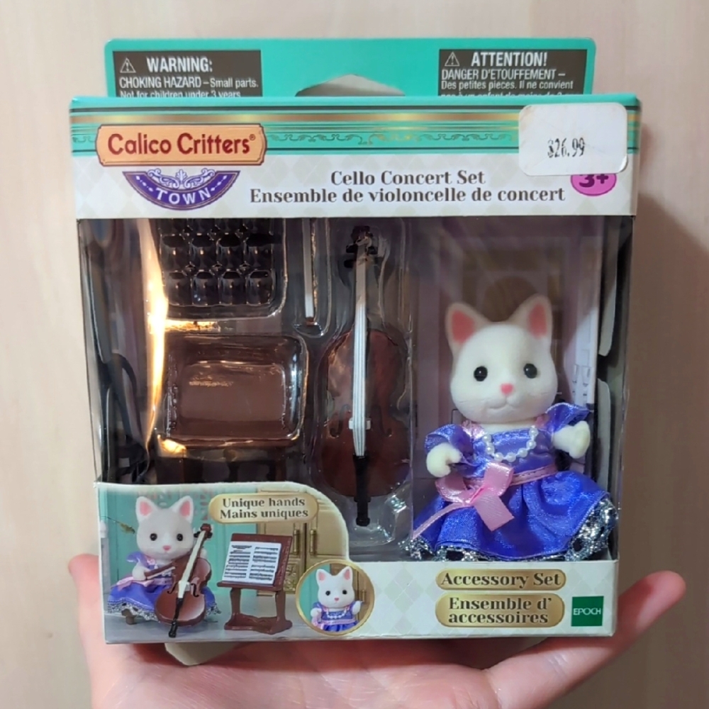 Rare Calico Critters Cello Concert Set